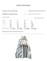 Grey and White XS Size Super Absorbent Dog Bathrobe – Quick-Dry Coral Fleece Pet Towel with Snaps & Adjustable Belly Strap | Wearable Drying Coat for Small Medium Large Dogs & Cats After Bath, Swim, Rain