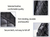 Multifunctional Quilted Leather Car Between-Seat Organizer with Adjustable Buckles and Armrest Box Support – Large Capacity Car Interior Pocket for Handbags Phones Drinks