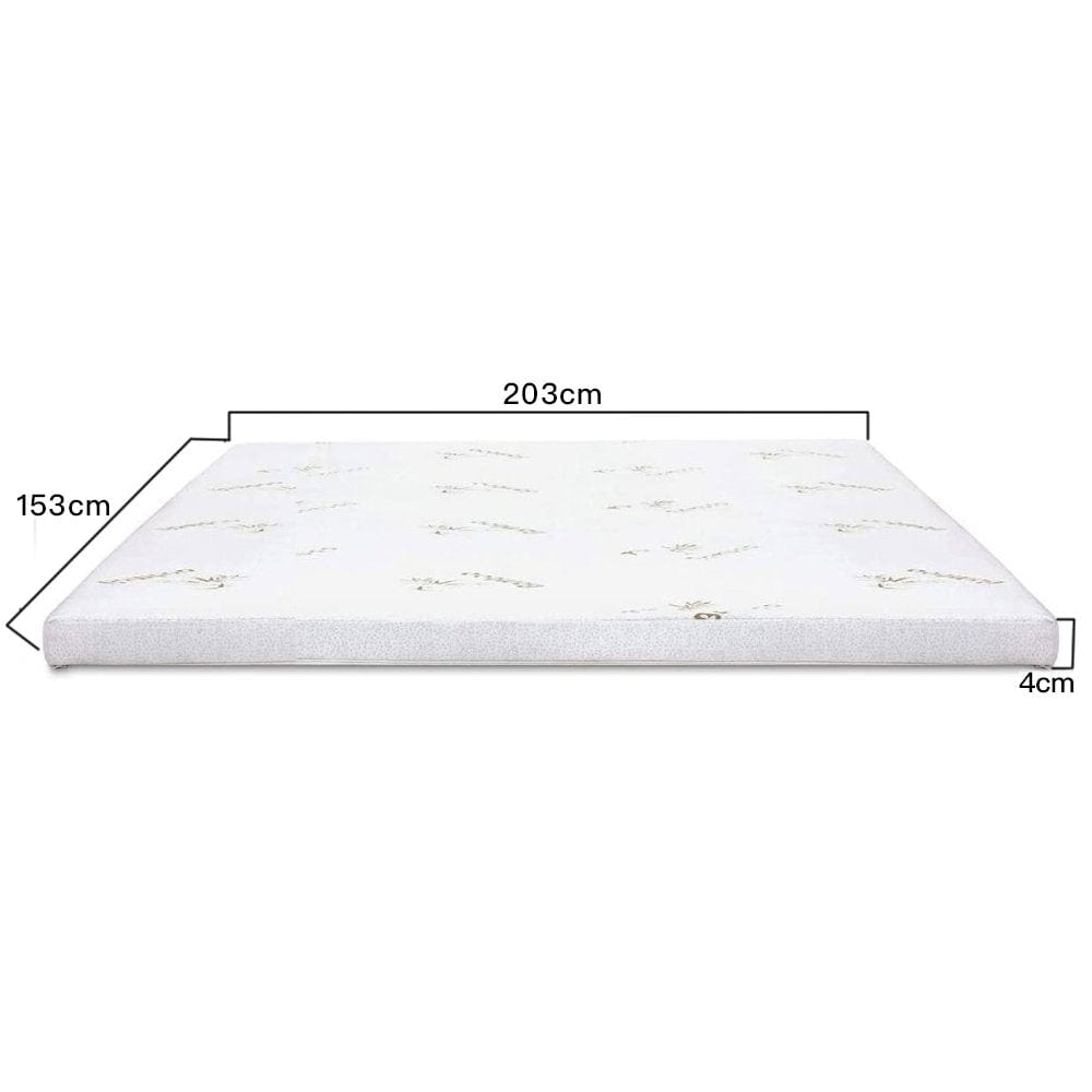 4cm Memory Foam Mattress Topper with Bamboo Cover - Queen