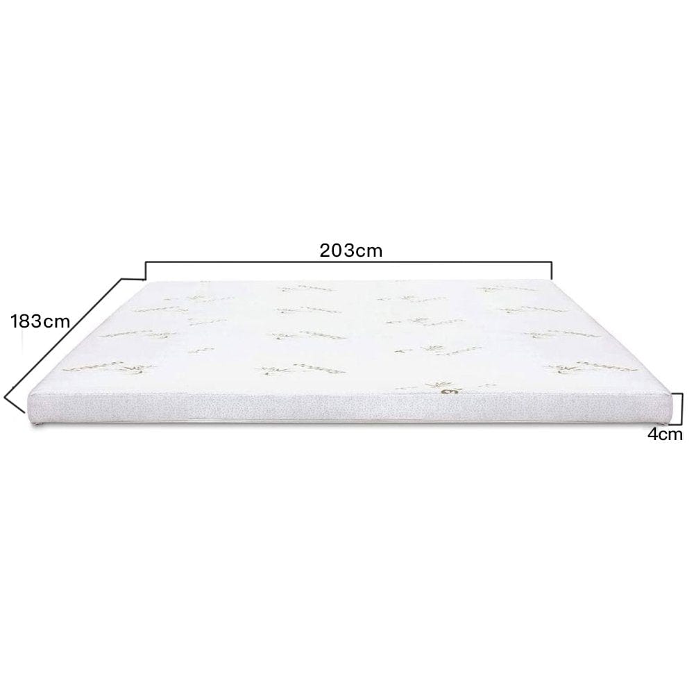 4cm Memory Foam Mattress Topper with Bamboo Cover - King