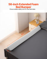 Toddlers Bed Bumper, 56-inch Non-Slip Bed Rail Bumper, High-Rebound Foam Bedrail Guard for Toddlers with Machine-Washable Cover for Twin, Full, Queen & King Beds, Lightweight and Travel-Friendly
