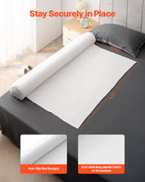 Bed Bumper for Toddlers, 52-inch Inflatable Bed Guard Rail with Safety Flap, 2-Pack Toddler Bedrail Bumpers with Non-Slip Bottom & Machine-Washable Cover for Twin, Full, Queen and King Beds