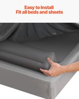 Bed Bumper for Toddlers, 52-inch Inflatable Bed Guard Rail with Safety Flap, Non-Slip TPU Toddler Bedrail Bumper for Twin, Full, Queen King Beds, Lightweight & Portable for Home Travel (2 Packs)