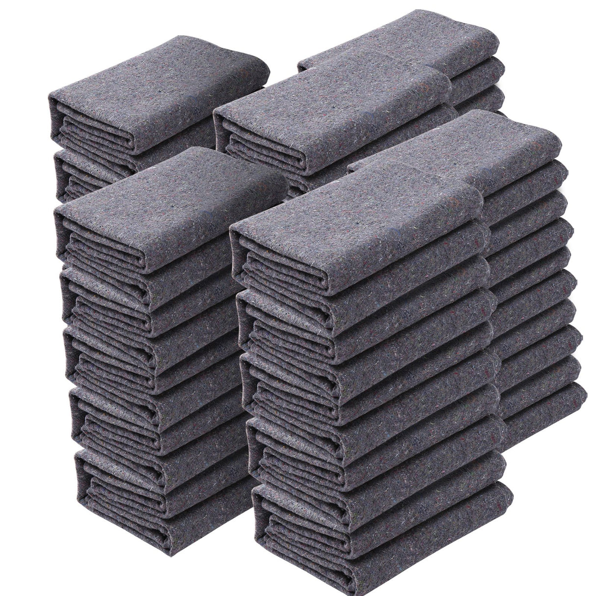 Moving Blankets, 72" x 54", 21 lbs/dz Weight, 24 Packs, Professional Recycled Cotton Packing Blanket, Large Heavy Duty Shipping Mover Pads Perfect for Protecting Furniture, Floors, Appliances