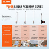 Linear Actuator 12V, 18 Inch High Load 330lbs/1500N Linear Actuator, 0.19"/s Linear Motion Actuator with Mounting Bracket and IP54 Protection