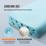 Mattress Topper, Queen Size, 50.8 mm Thickness, Memory Foam Mattress Pad, Cooling Gel Infusion, Compressed Package for Quick Setup, 7 Comfort Zones for Pressure Relief, Comfy Support for Any Bed