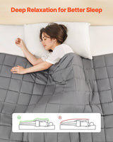 Weighted Blanket, 11 kg, 1524 x 2032 mm Queen Size, Cooling Breathable Heavy Blanket with Glass Beads, All-Season Use, Suitable for 113-140 kg Adults, Anxiety Stress Relief, Improve Sleep, Grey