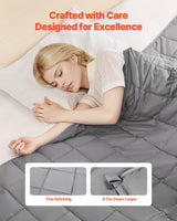Weighted Blanket, 11 kg, 1524 x 2032 mm Queen Size, Cooling Breathable Heavy Blanket with Glass Beads, All-Season Use, Suitable for 113-140 kg Adults, Anxiety Stress Relief, Improve Sleep, Grey