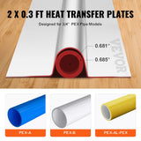 PEX Heat Transfer Plates 1.2m, Radiant Heat Plates for 19mm PEX Pipe, Durable Aluminum & Easy Trimming and Install Underfloor Heat Tubing Plates, Perfect for Wooden Floors (100pcs)