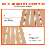 PEX Heat Transfer Plates 1.2m, Radiant Heat Plates for 19mm PEX Pipe, Durable Aluminum & Easy Trimming and Install Underfloor Heat Tubing Plates, Perfect for Wooden Floors (100pcs)