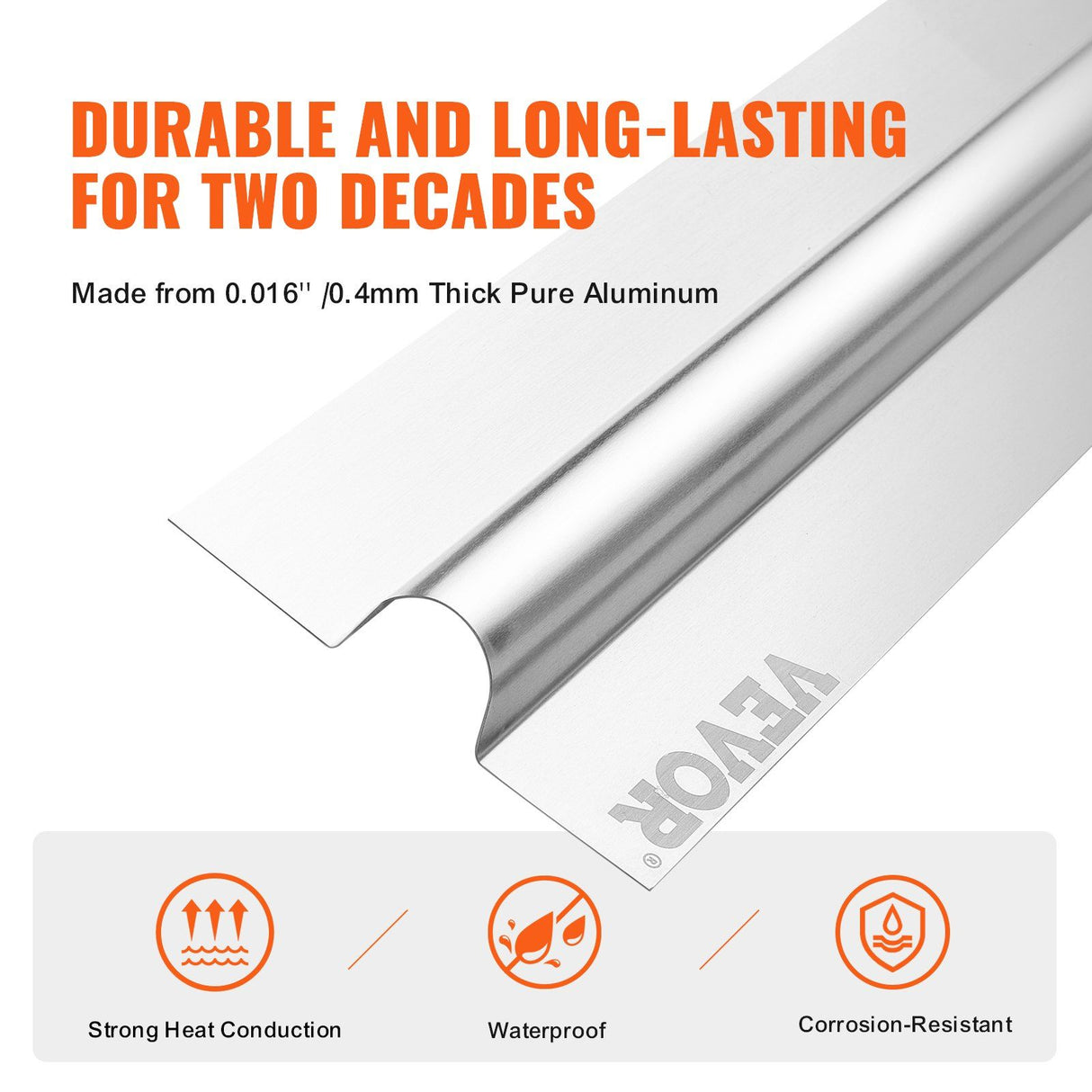PEX Heat Transfer Plates 1.2m, Radiant Heat Plates for 19mm PEX Pipe, Durable Aluminum & Easy Trimming and Install Underfloor Heat Tubing Plates, Perfect for Wooden Floors (100pcs)