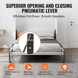 Murphy Bed Kit, Queen Size, Vertical Deluxe DIY Wall Bed Mechanical Hardware Kit, Pneumatic Lever Heavy Duty Bed Frame Support, Folding Cabinet Wall Bed Space Saving Design for Guestroom