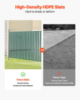 Bottom Locking Privacy Slats, Double-Wall Vertical Bottom-Locking Slats with Wings for Chain-Link Fence, High-Density HDPE Chain Link Slats Ideally Fit 1.2 m High Fence for Garden Farm(Green)