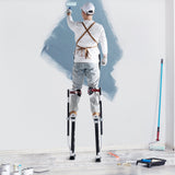Drywall Stilts, 61-101.6 cm Adjustable Aluminum Tool Stilts with Protective Knee Pads, Durable and Non-slip Work Stilts for Sheetrock Painting, Walking, Taping, Black