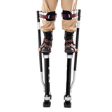 Drywall Stilts, 61-101.6 cm Adjustable Aluminum Tool Stilts with Protective Knee Pads, Durable and Non-slip Work Stilts for Sheetrock Painting, Walking, Taping, Black