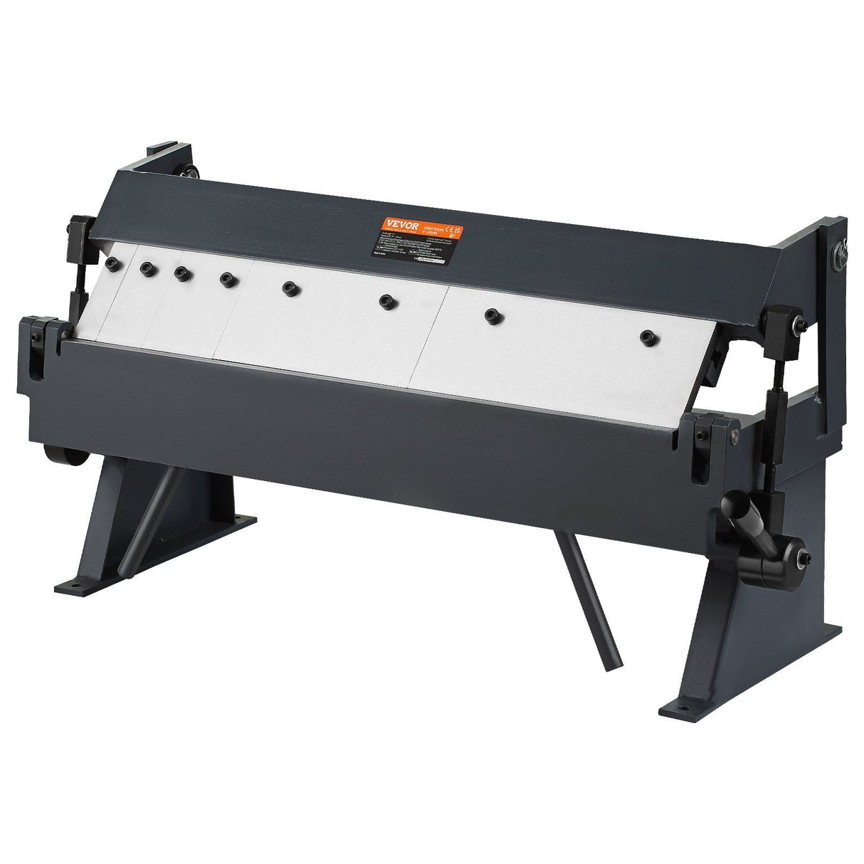 Box and Pan Brake, 610 ± 10 mm, 0-130 Degrees Sheet Metal Bending Brake, Portable Metal Bender with 20 Gauge Low Carbon Steel 14 Gauge Aluminum Capacity, 5 Adjustable Fingers for Metal Bending