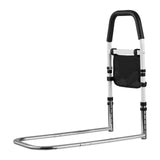 Bed Rail for Elderly, Bedside Assist Rails with PU Handrail, Adjustable Height Pipe Bedside Cane, High-Strength Carbon Steel Bed Bars for Seniors & Patients, Fits King, Queen, Full, Twin