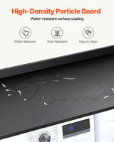Washer Dryer Countertop, 54" x 27" Wooden Washer and Dryer Countertop, Water-Resistant Laundry Machine Topper Cover with Anti-Slip Pads, for Laundry Room Organization and Storage, Black