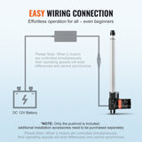 Linear Actuator 12V, 14 Inch Heavy Duty 1320lbs/6000N Linear Actuator, 0.19"/s Linear Motion Actuator with Mounting Bracket & IP44 Protection for Electric Door Industrial Machinery Vessels Cargo