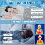 Summer Cooling Blanket90"x90" Lightweight Breathable Ice Cooling Throw Soft Cold Blankets for Bed Sofa or Couch Keeps Hot Sleepers Cool Large 229x228cm Grey