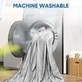 Summer Cooling Blanket90"x90" Lightweight Breathable Ice Cooling Throw Soft Cold Blankets for Bed Sofa or Couch Keeps Hot Sleepers Cool Large 229x228cm Grey
