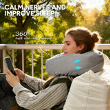 2Pcs Travel Pillow Wrap Comfort Adjustable Neck Support Pillow Scarf for Airplane Travel Sleep Nap Machine Washable and Portable Soft Neck Pillow Grey
