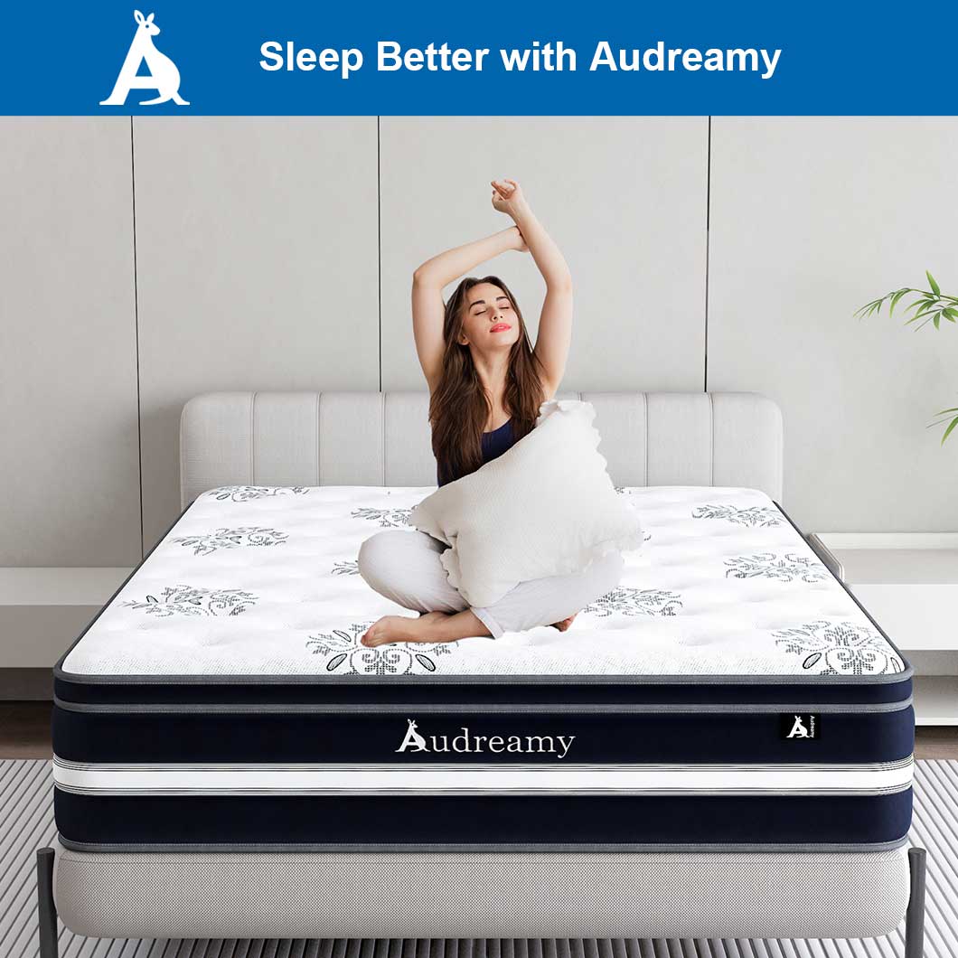 Audreamy Vienna Mattress – 34cm Euro Top Super Cool Gel Foam 7-Zone Pocket Spring Medium Firm (Double)