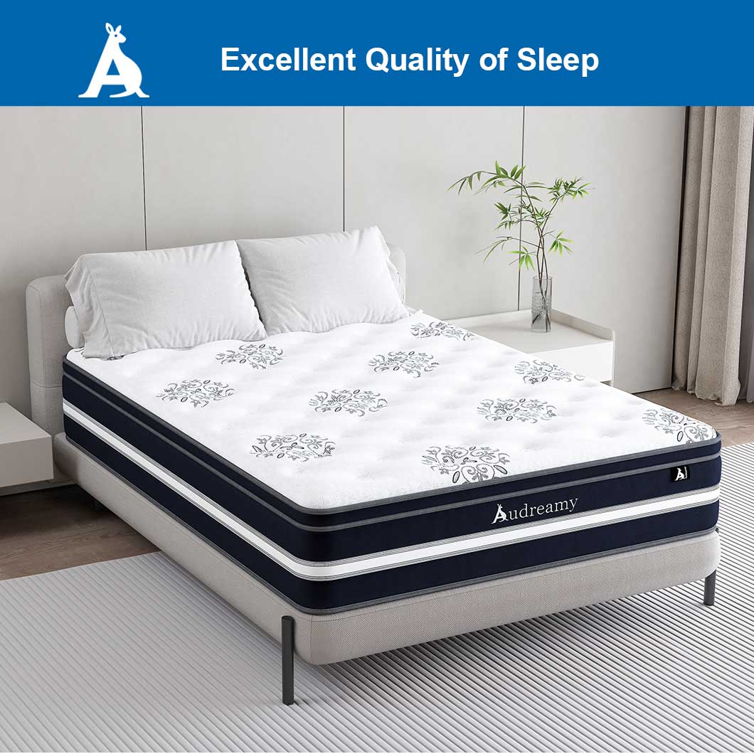 Audreamy Vienna Mattress – 34cm Euro Top Super Cool Gel Foam 7-Zone Pocket Spring Medium Firm (Double)