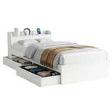 Artiss Bed Frame Single Size with Charging Ports and 2 Drawers AURA