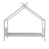 Artiss Bed Frame Wooden Base Kids Single Timber House  with 2 Storage Drawers Beds White