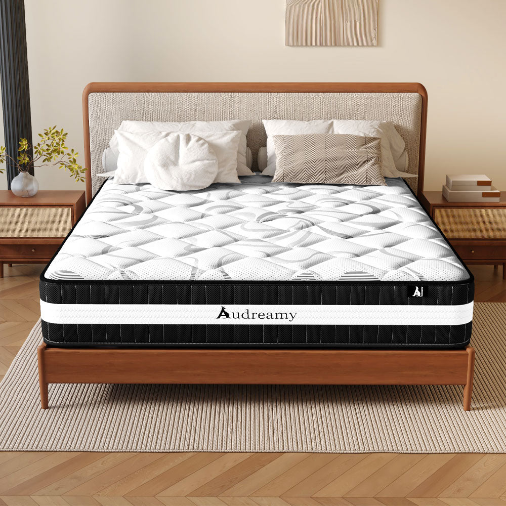 Audreamy Lisbon Mattress – 28cm Ergonomic 4D Spa-Like Plush Soft Tight Top Bamboo Fiber Fabric 7-Zone Pocket Spring Medium