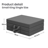 BedStory Folding Mattress Small King Single Trifold Mattress Firm Support Foam Washable Cover 15cm