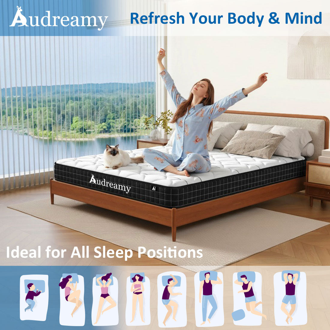Audreamy Aria Mattress 17cm Tight Top Mattress – Cloud Comfort with Gentle Support Medium -Pre-Order Now – Ships by 22/10/2025 at the latest!