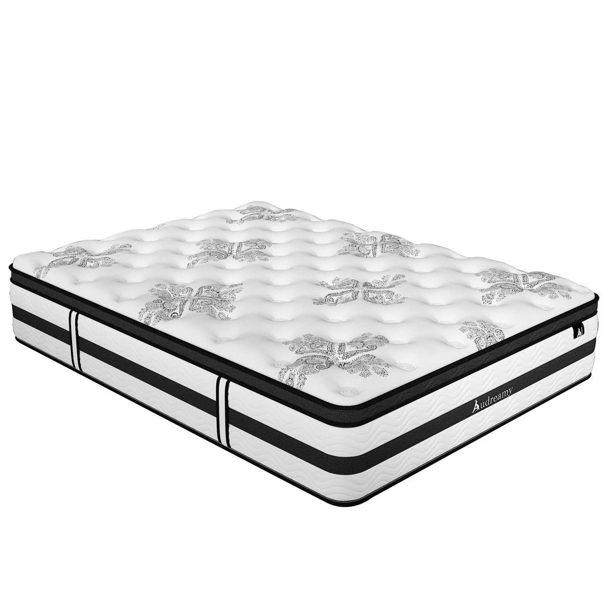 Audreamy Athens Mattress – 34cm Spa-Like Plush Soft Euro Top 7-Zone Pocket Spring 5D Support Medium Firm (Queen)