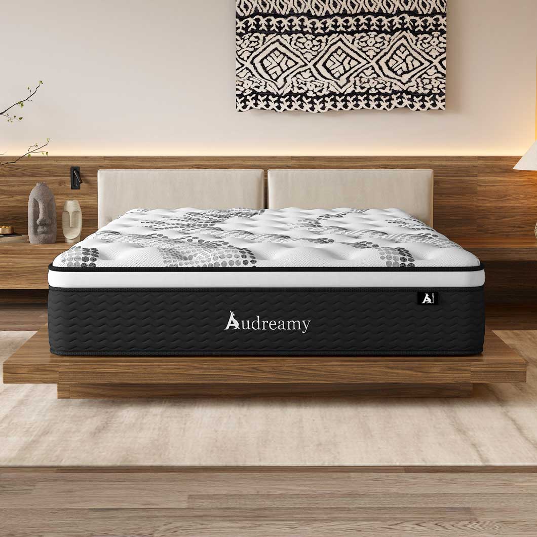 Audreamy Aurora Mattress – 34cm Ergonomic 4D Plush Euro Top Bamboo Fiber Fabric 7-Zone Pocket Spring Medium Firm  All Sizes（Size S In Stock & Ready to Ship. D, Q, K Size Pre-Order, Ships by 20/02/2025.）