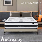 Audreamy Athens Mattress – 34cm Plush Euro Top 7-Zone Pocket Spring 5D Support Medium Firm All Sizes