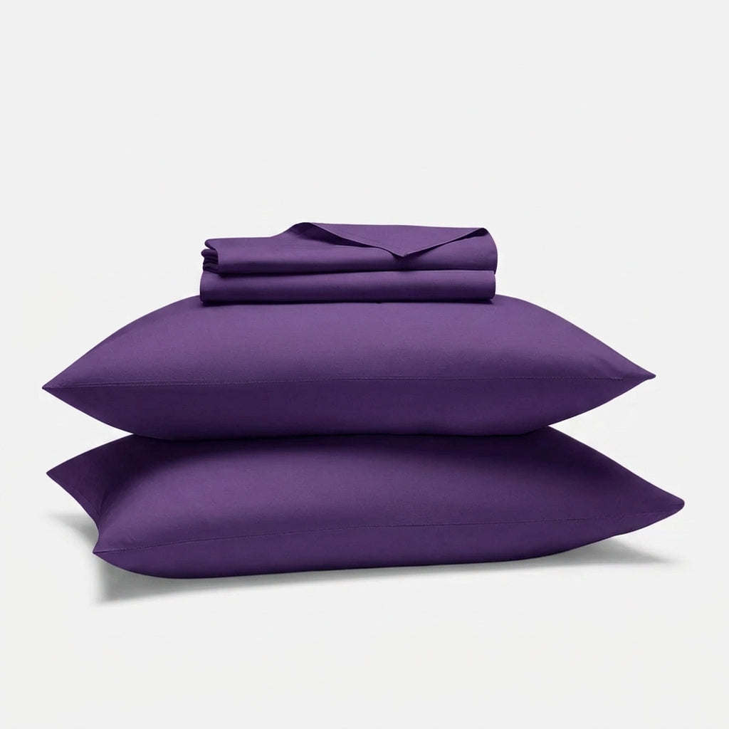Hotel Soft Bed Sheet Set- Bedding Sheets & Pillowcases Breathable Bedding Wrinkle, Fade, Stain Resistant-Deep Pocket Flat Fitted Bed Sheet Set