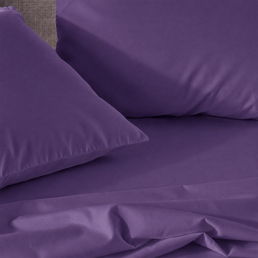 Hotel Soft Bed Sheet Set- Bedding Sheets & Pillowcases Breathable Bedding Wrinkle, Fade, Stain Resistant-Deep Pocket Flat Fitted Bed Sheet Set