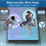 Audreamy Rome Mattress – 34cm Euro Top 100% Natural Latex Memory Foam 9-Zone Pocket Spring Hybrid Medium Firm (Queen)