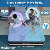 Audreamy Vienna Mattress – 34cm Euro Top Super Cool Gel Foam Bamboo Fiber Fabric 7-Zone Pocket Spring Medium Firm (Queen)