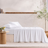 3 Piece Hotel Bamboo Cooling Sheet Set -Ultra Soft 2000TC Breathable Bed Sheets Set with 37 Centimetre Deep Pocket-Cooling Sheets for Hot Sleepers(White,King Single) (Copy)