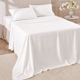 Hotel Soft Bed Sheet Set- Bedding Sheets & Pillowcases Breathable Bedding Wrinkle, Fade, Stain Resistant-Deep Pocket Flat Fitted Bed Sheet Set