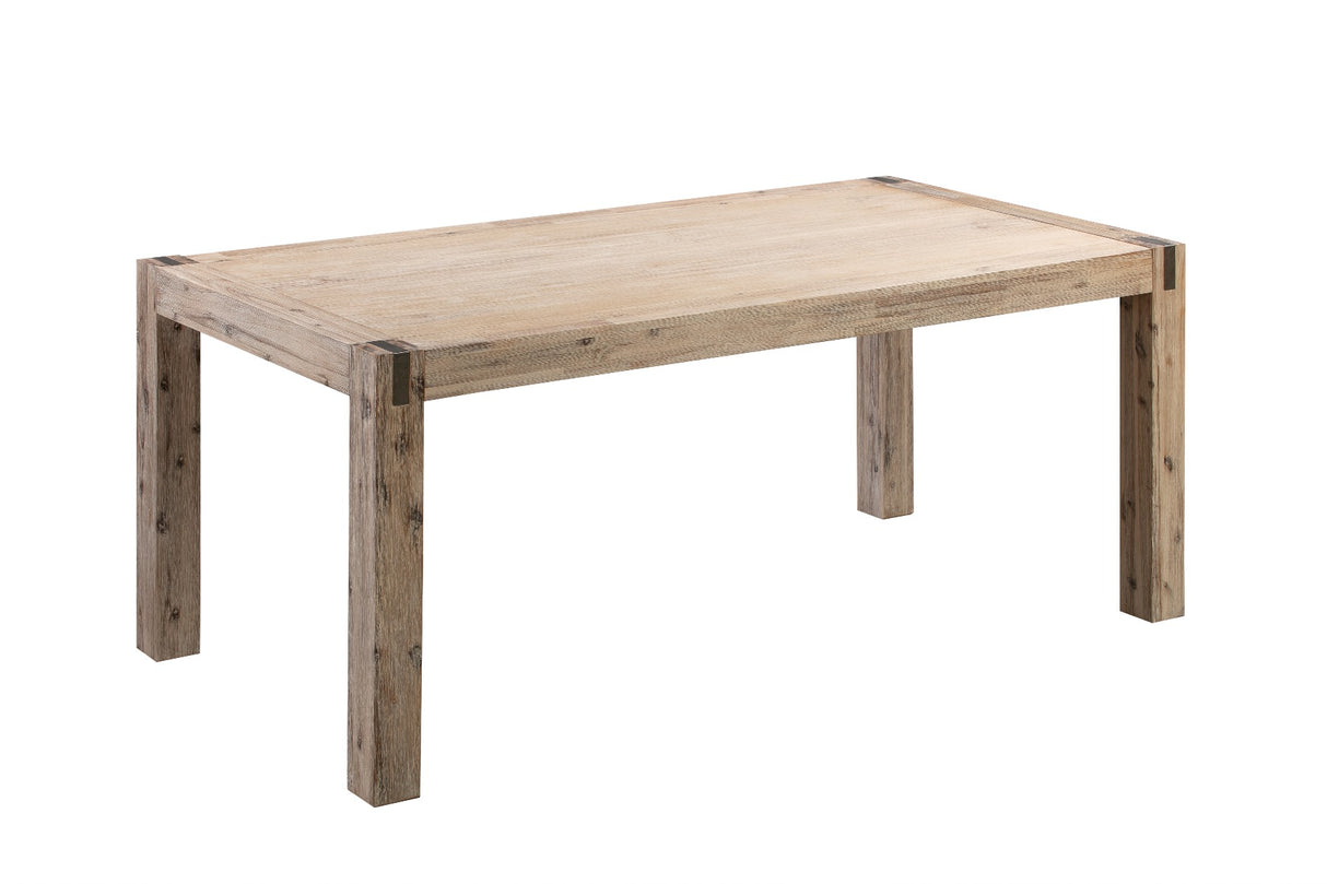 Dining Table with Solid Acacia Medium Size Wooden Base in Oak Colour