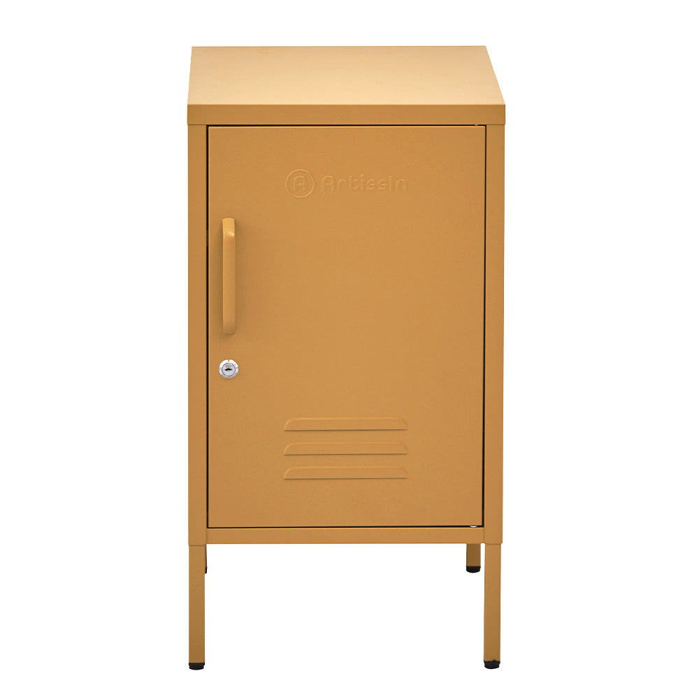 ArtissIn Metal Locker Storage Shelf Filing Cabinet Cupboard Bedside Table Yellow