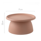 ArtissIn Coffee Table Round 71CM Plastic Pink