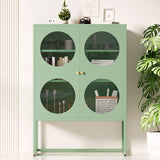 ArtissIn Buffet Sideboard Metal Locker Display Shelves Cabinet Storage Green