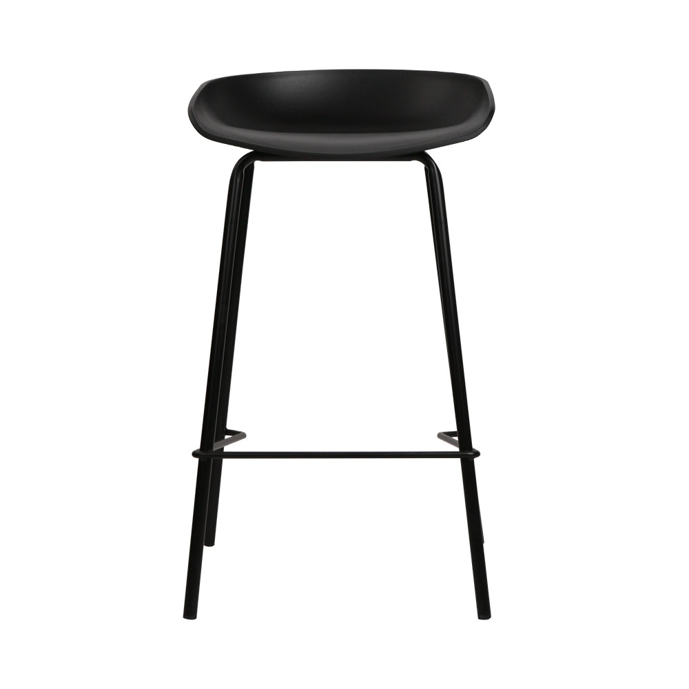 Artiss Set of 4 Metal Bar Stools - Black