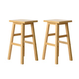 Artiss Set of 2 Beech Wood Bar Stools - Natural