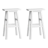 Artiss Set of 2 Beech Wood Bar Stools - White