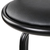 Artiss Set of 4 PU Leather Bar Stools - Black and Steel